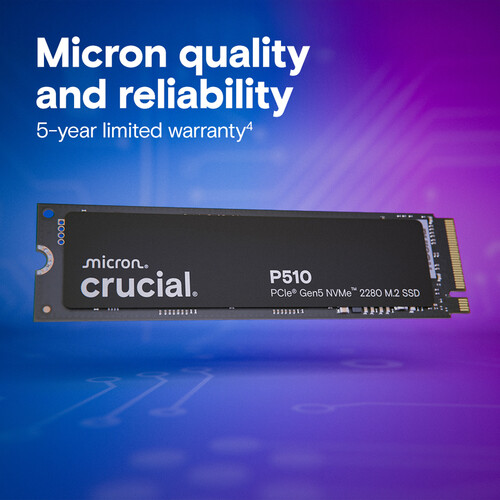 Crucial 2TB P510 PCIe 5.0 M.2 Internal SSD - Image 2